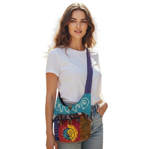 Hobo Crossbody Bag Boho Artsy Art To Wear Festival Hippie Patchwork Maximalist